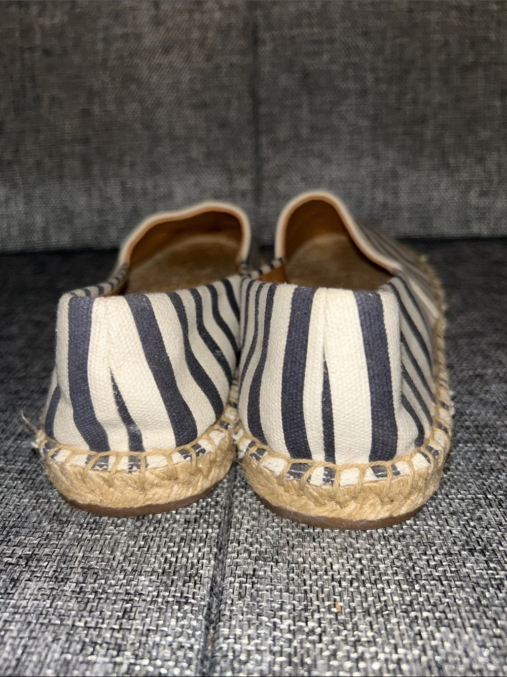 NEW - J. Crew Navy and White Striped Espadrille Flats